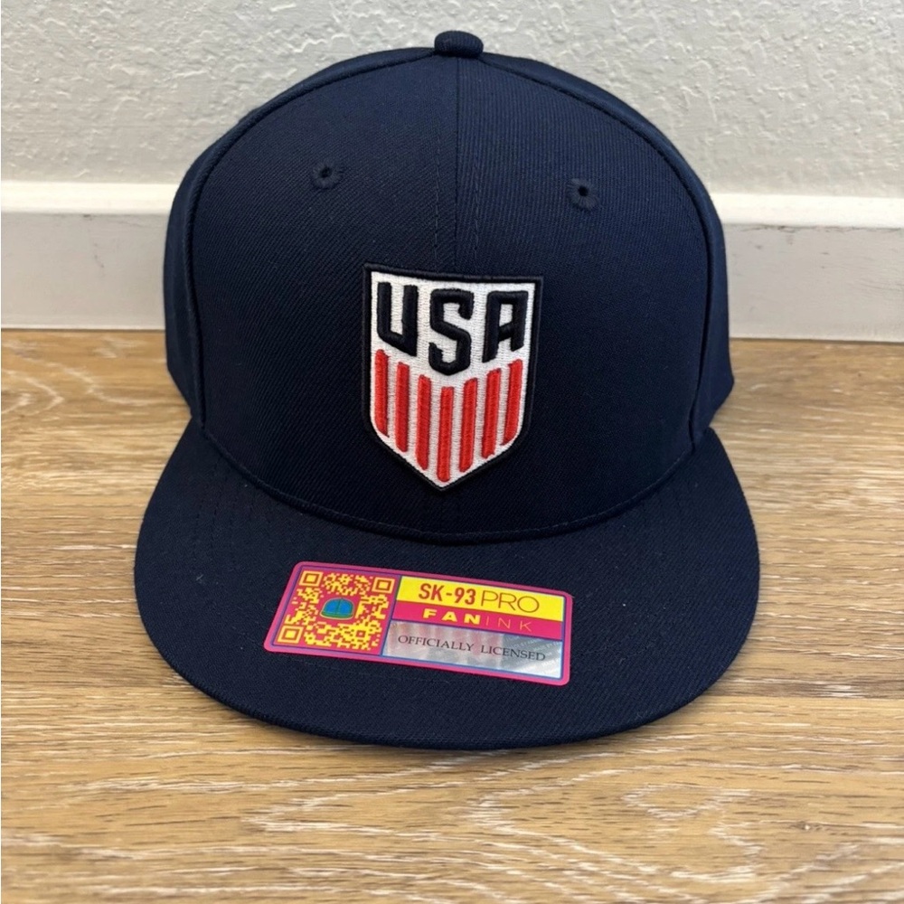 USMNT Dawn Navy Adjustable Snapback Hat Cap Fan Ink USA NWT